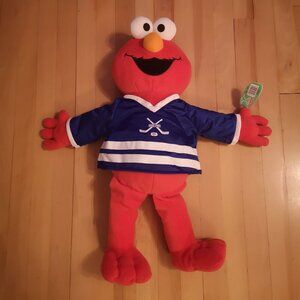 NWT Fisher-Price 26" Tall Sesame Street Elmo Hockey Player Plush Toy